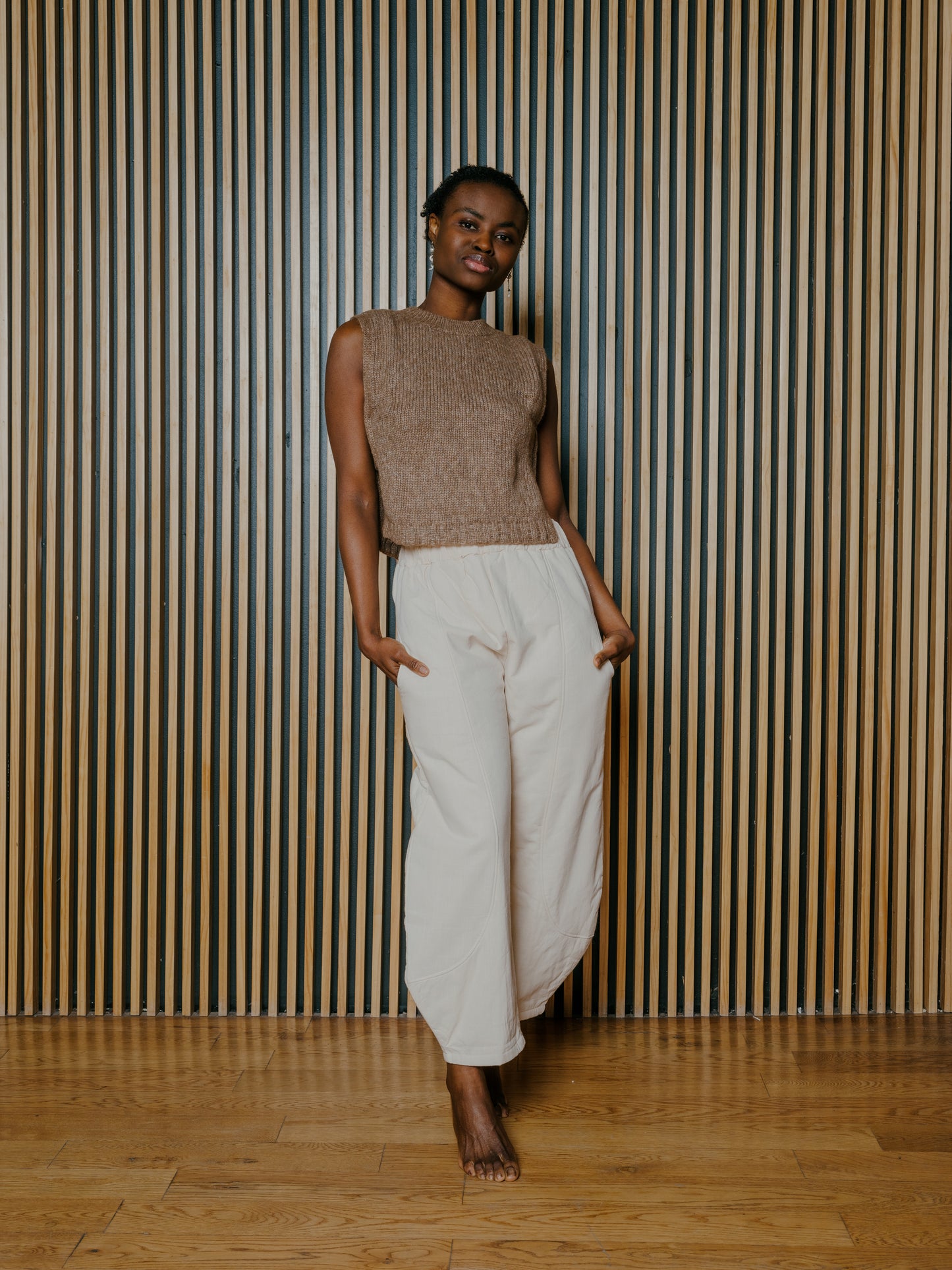Quilted Barrel Pants