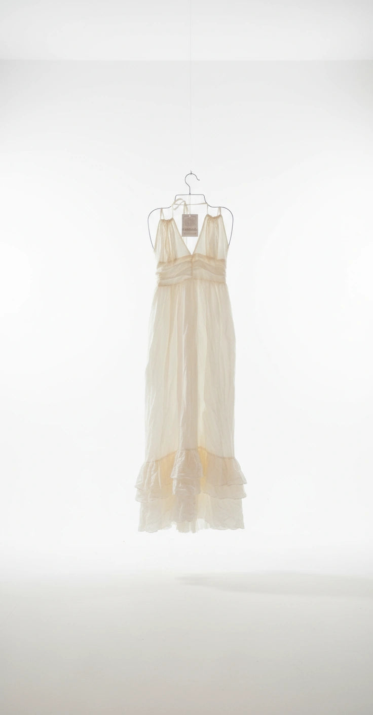 Muslin cotton maxi empire waist dress | NCD02