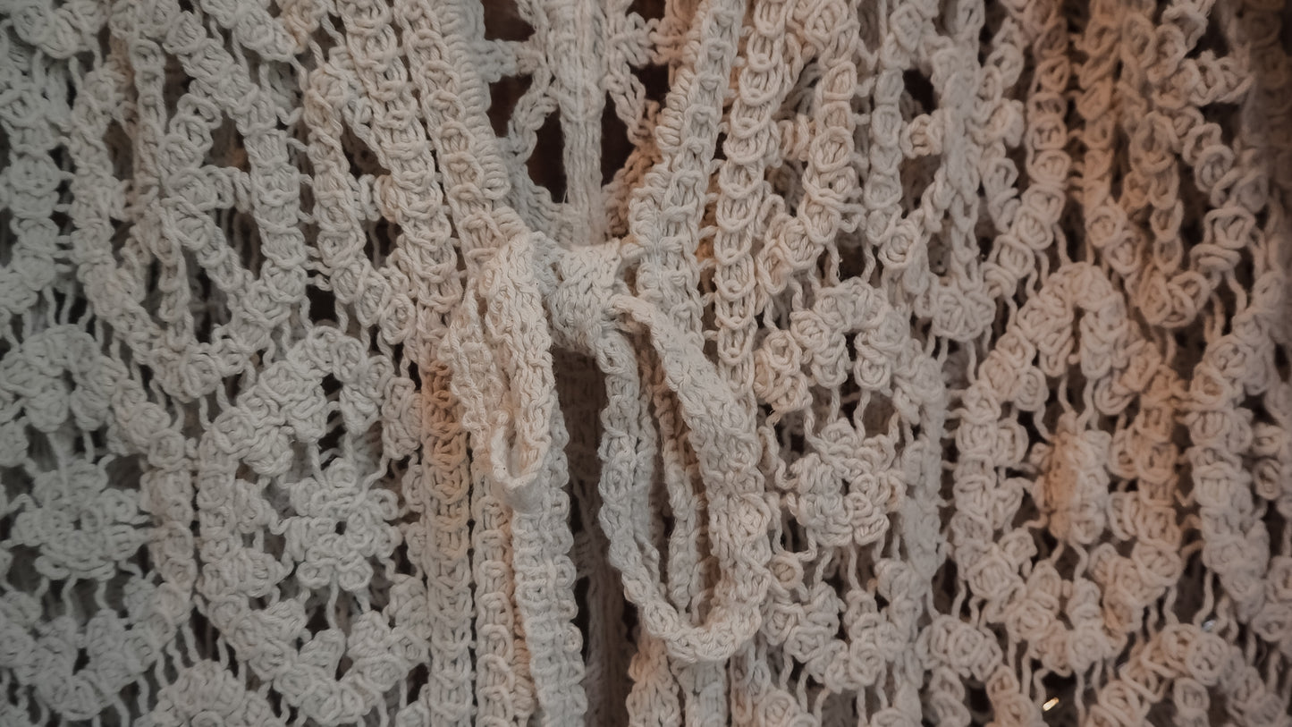Boho crochet cardigan dress