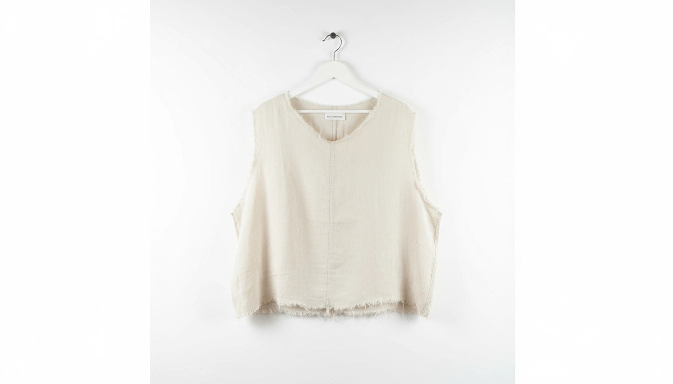 Linen sleeve less top