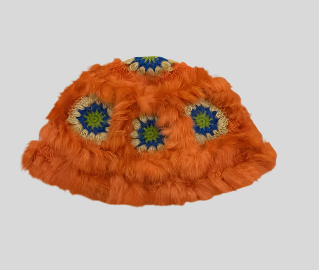 Crochet fluffy hat