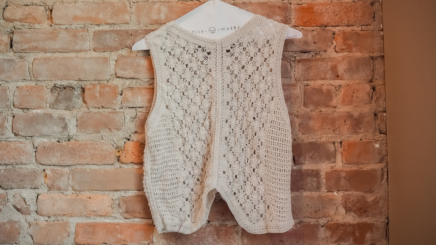 Crochet cotton vest