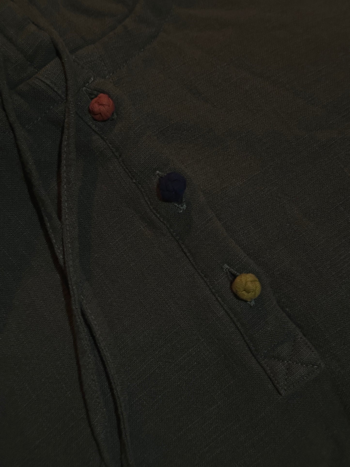 Hoodie cotton 3 button down