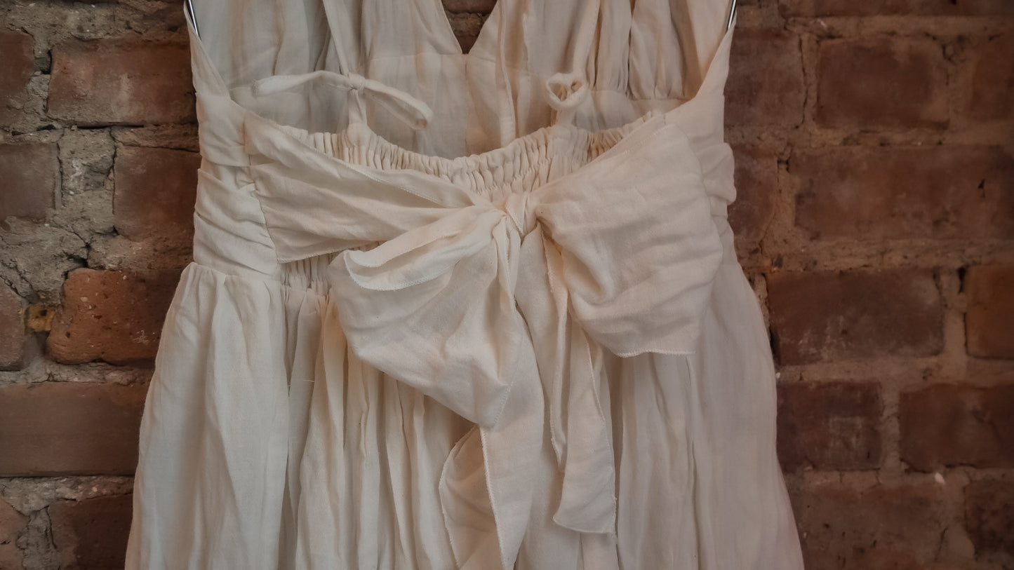 Muslin cotton maxi empire waist dress | NCD02