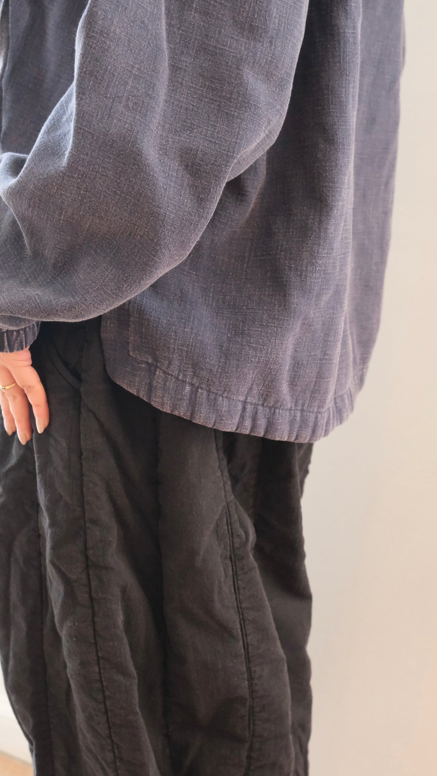 Hoodie cotton 3 button down