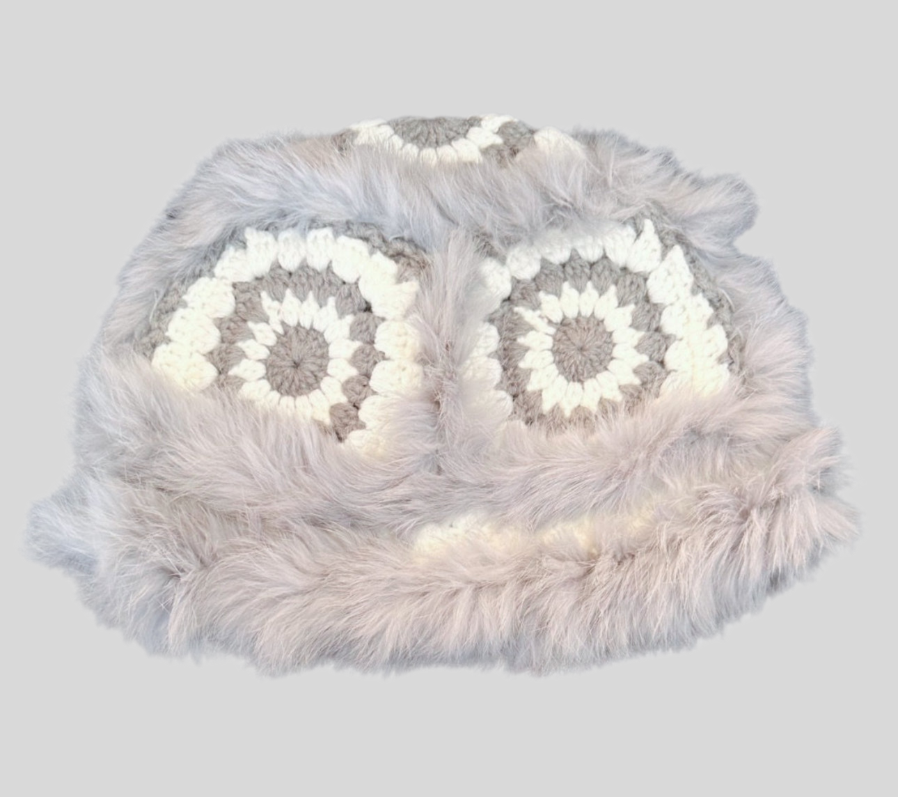 Crochet fluffy hat