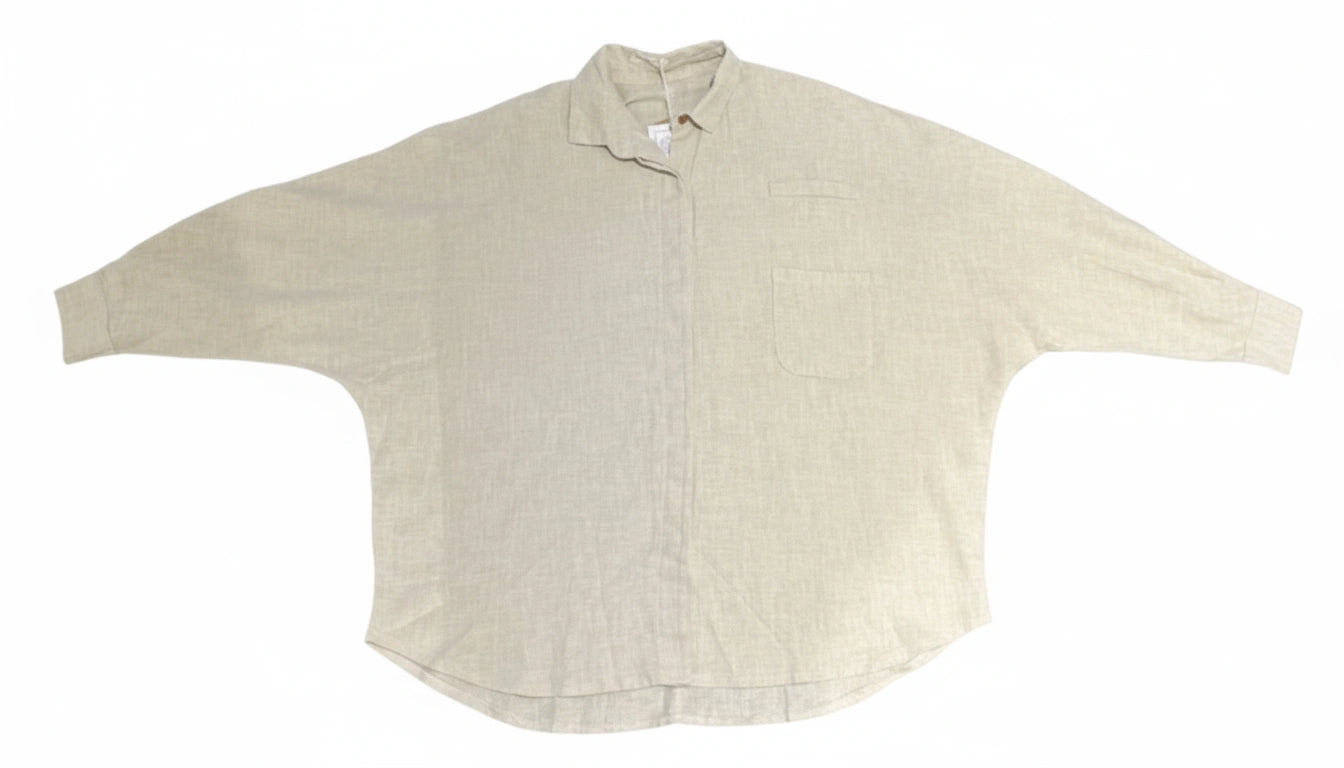Oversized button down Cotton Shirt : OCS01