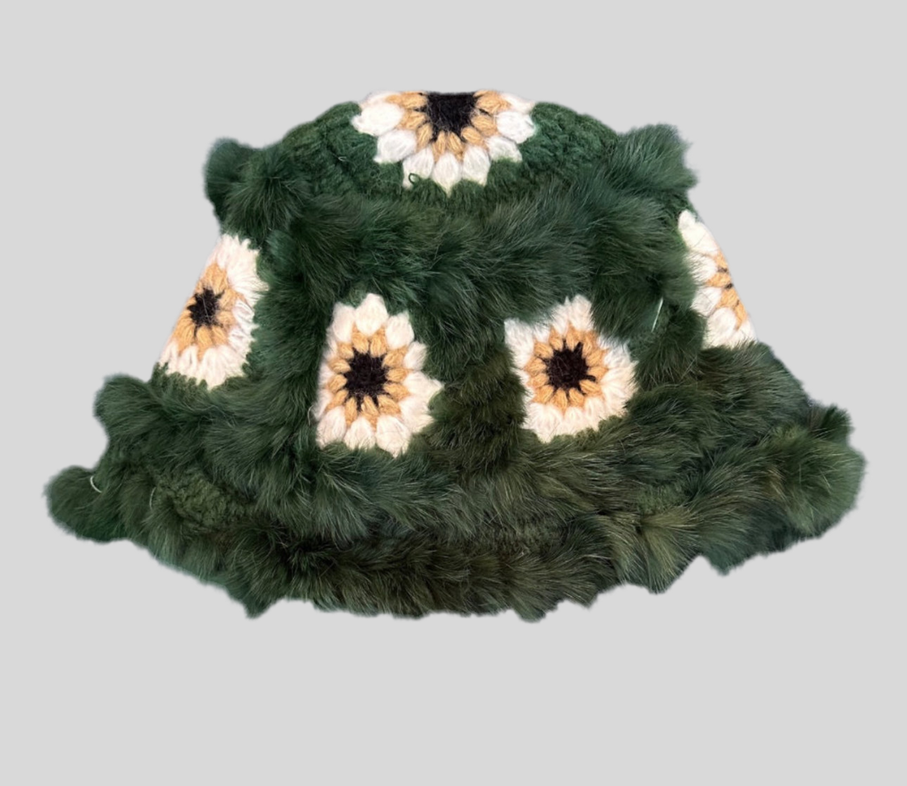 Crochet fluffy hat