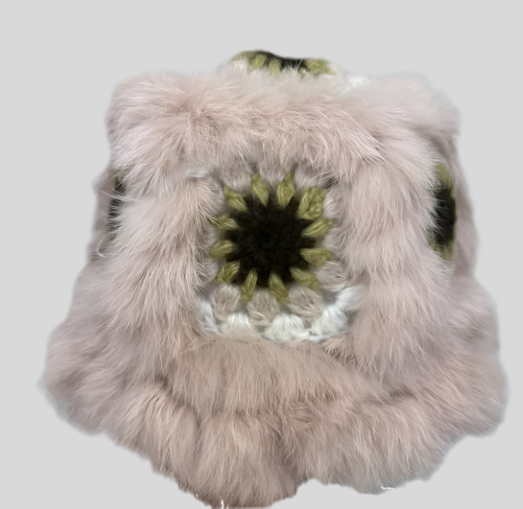 Crochet fluffy hat