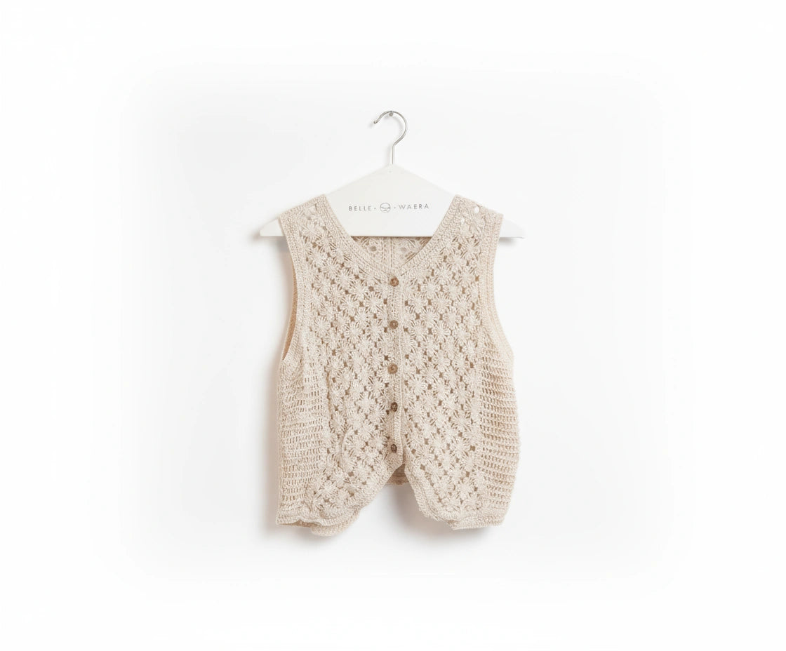 Crochet cotton vest