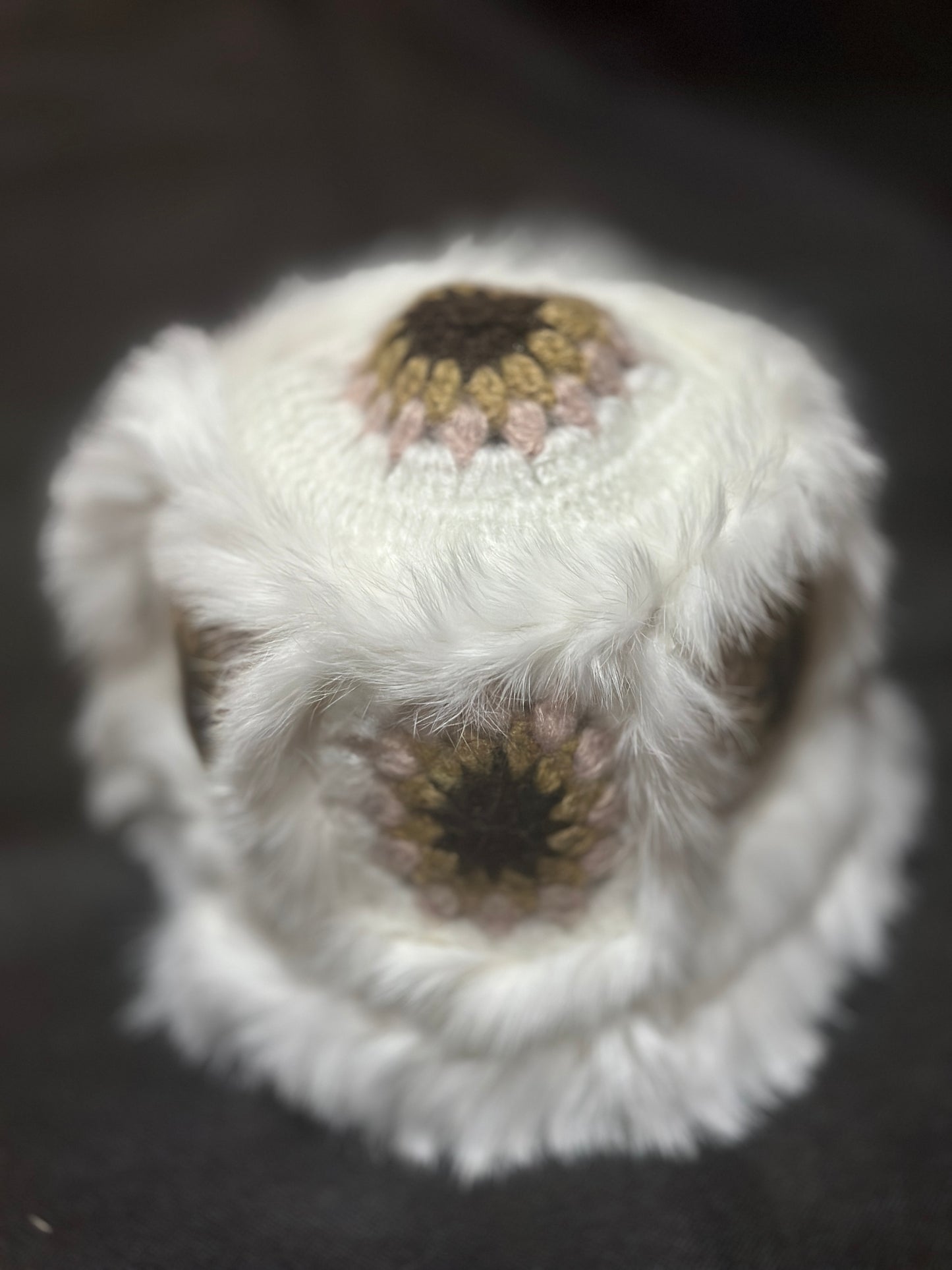 Crochet fluffy hat