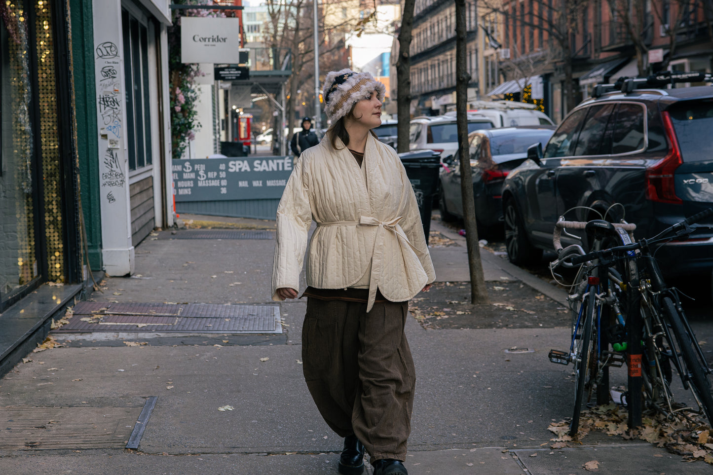 Quilted Wrapped Ties Jacket | QFTL02