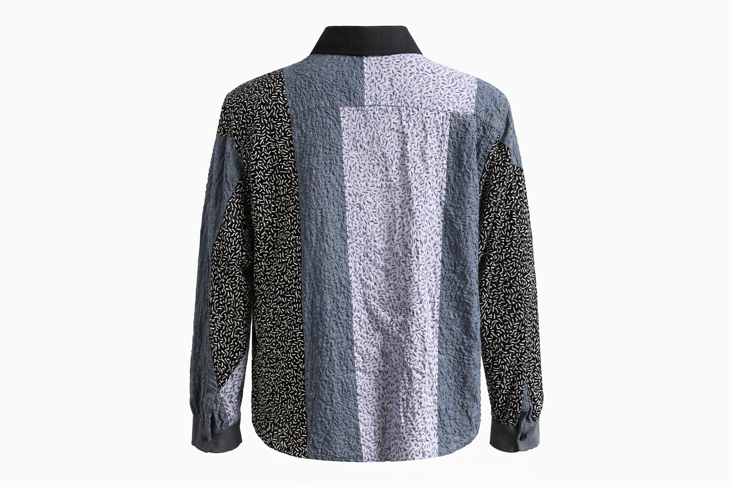 Night Grid - Handcrafted Patchwork Shirt