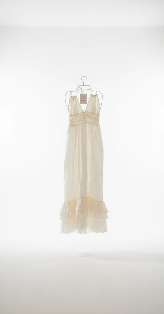Muslin cotton maxi empire waist dress | NCD02