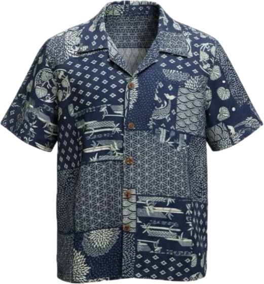 The "Indigo" Artisan Shirt – Hand-Block Printed Cotton