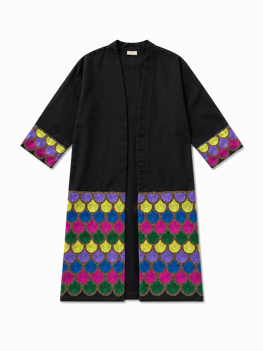 ish Scale Embroidered Hemp Coat