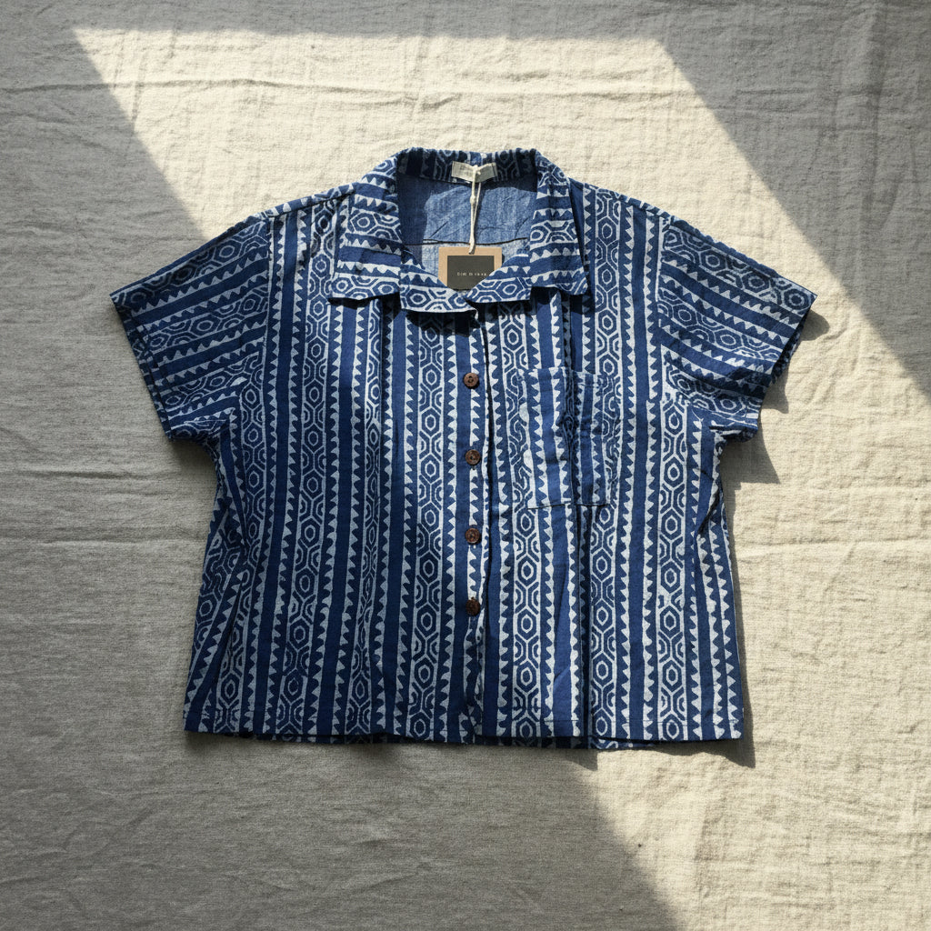 Indigo Camp Crop