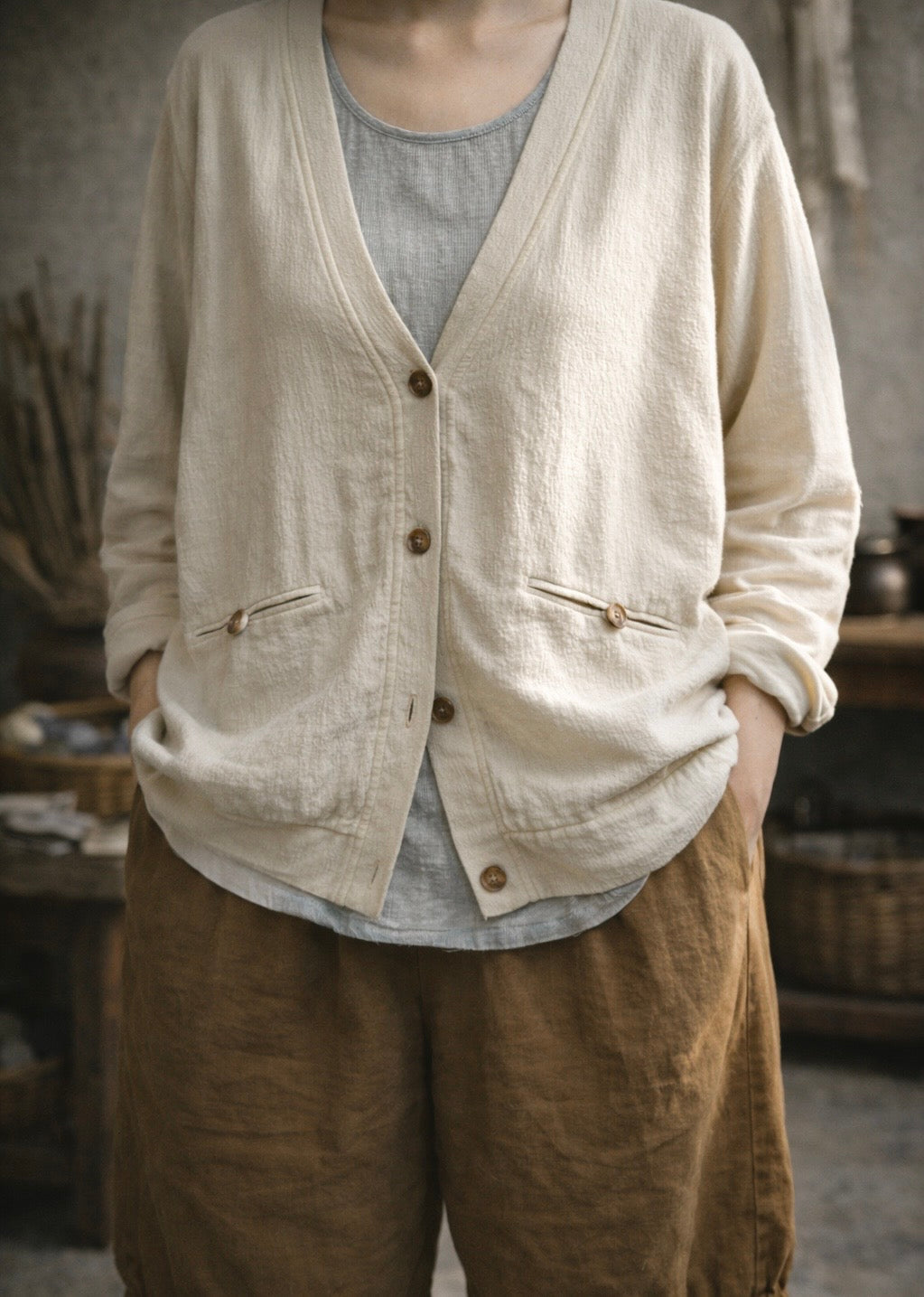 Cotton Artisanal Cardigan