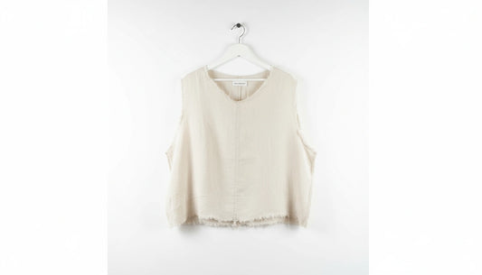 Linen sleeve less top