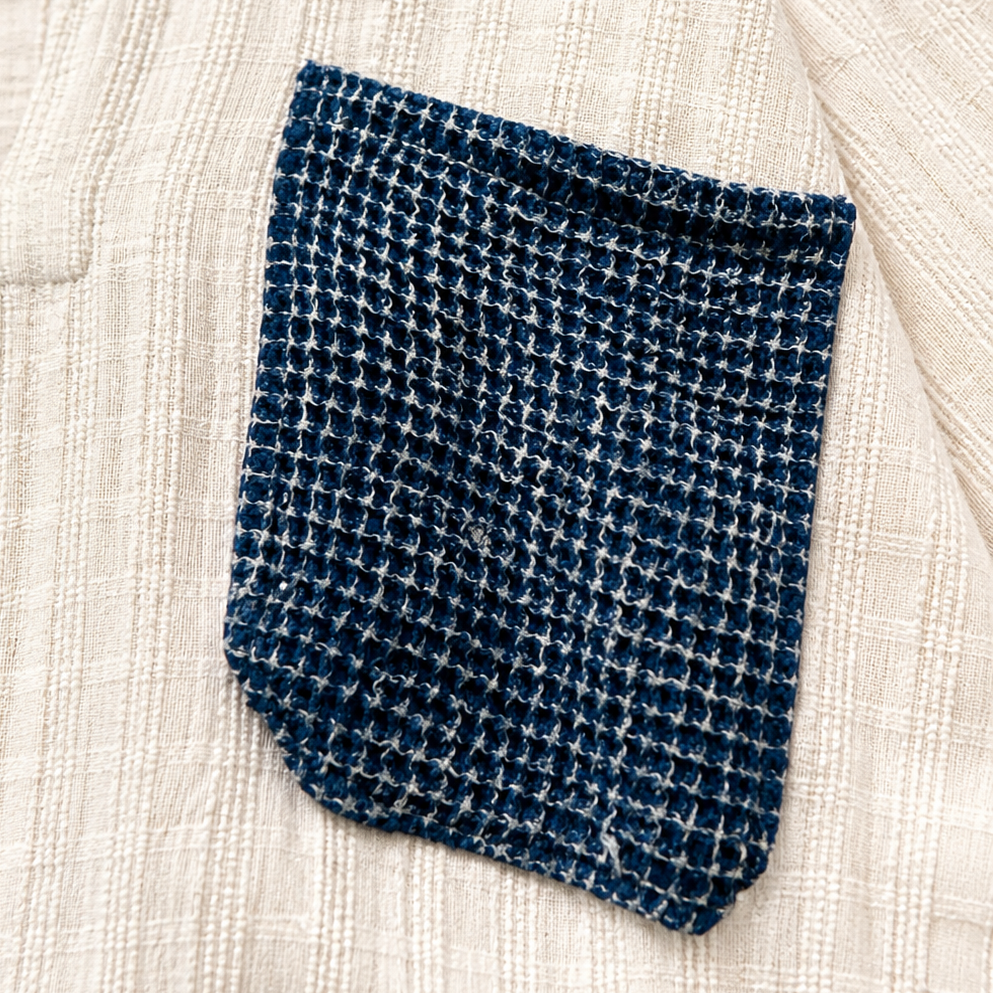 Indigo-Detailed Stonewashed Cotton