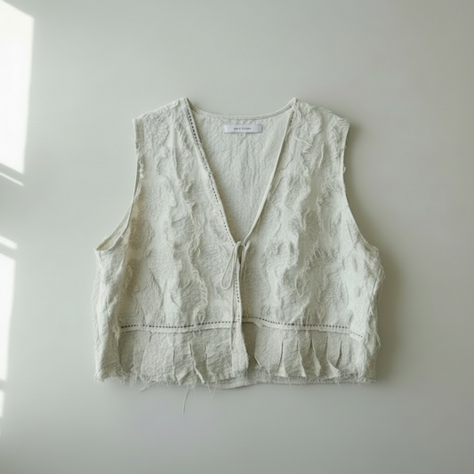 Artisan Textured Cotton Vest