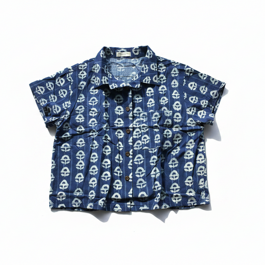 Indigo Camp Crop