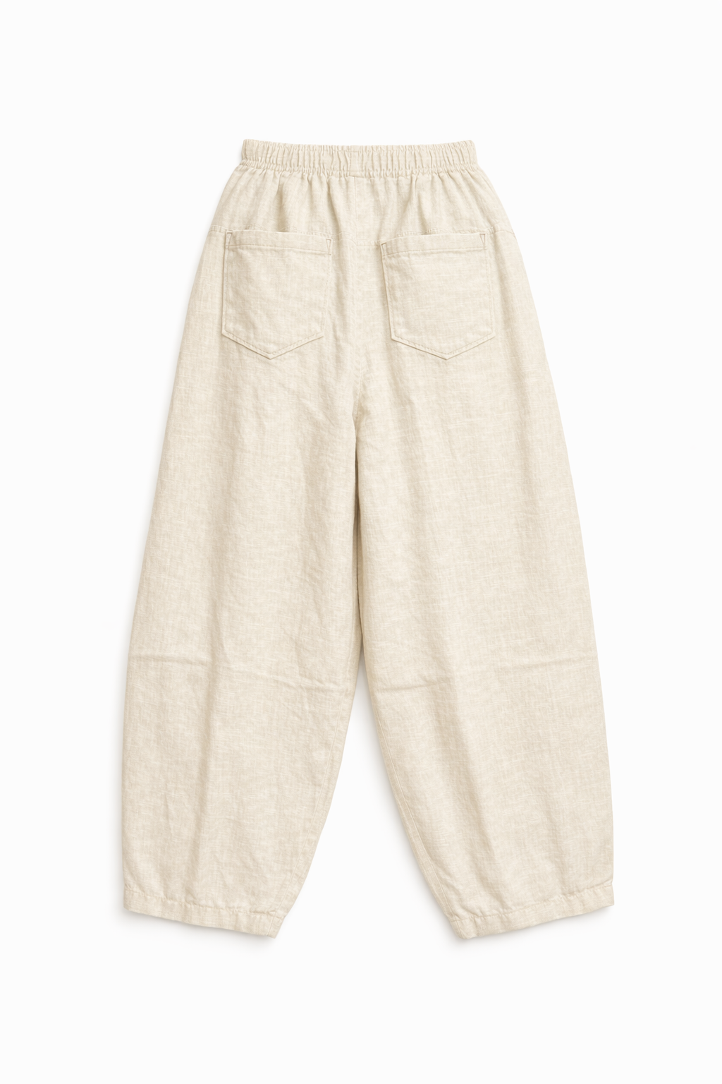 Earth Balloon Pants – Running stitched Linen