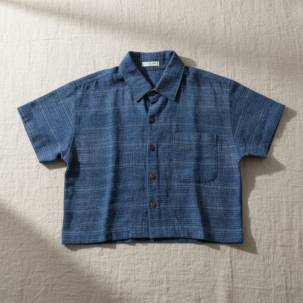 Indigo Camp Crop