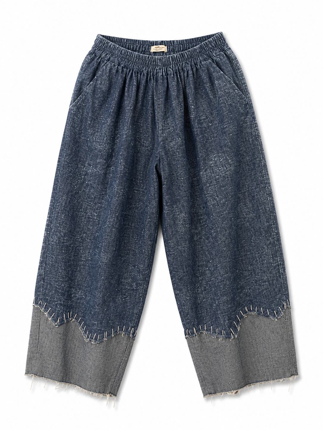 Kawa Blanket Stitch Wide Trousers