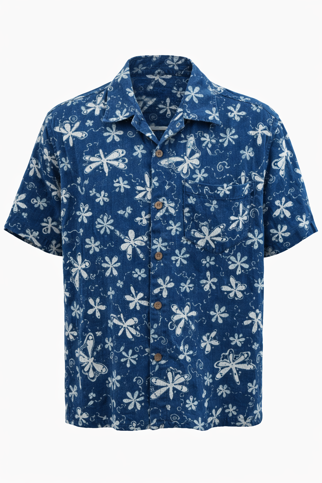 The "Indigo" Artisan Shirt – Hand-Block Printed Cotton