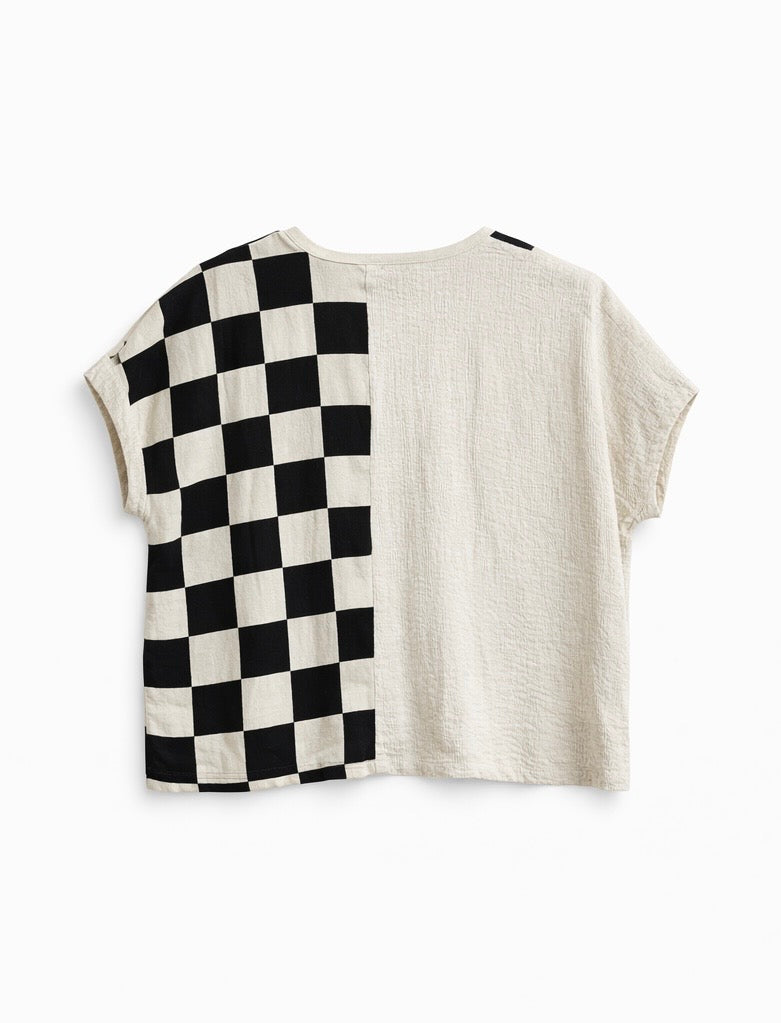 Checkered Artistsans Cotton Top