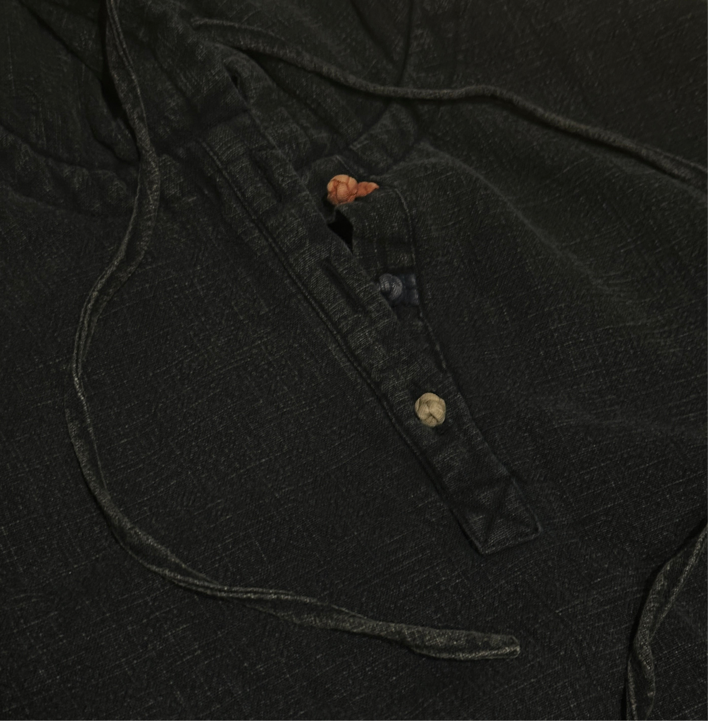 Hoodie cotton 3 button down