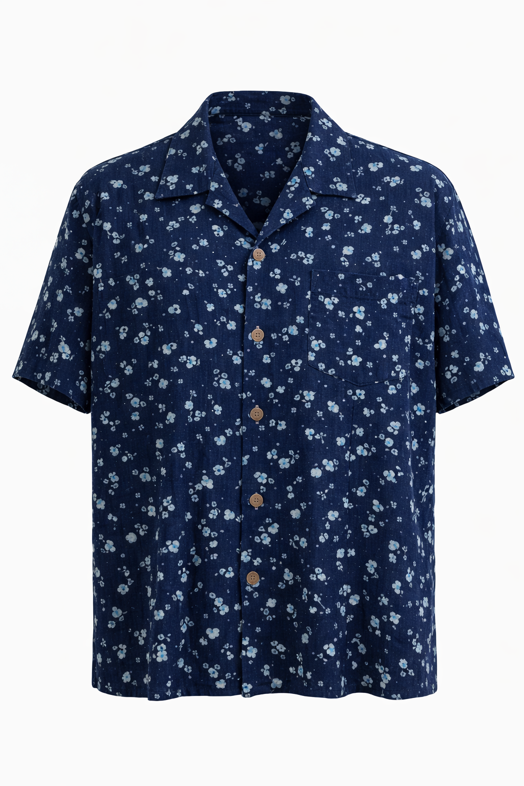 The "Indigo" Artisan Shirt – Hand-Block Printed Cotton
