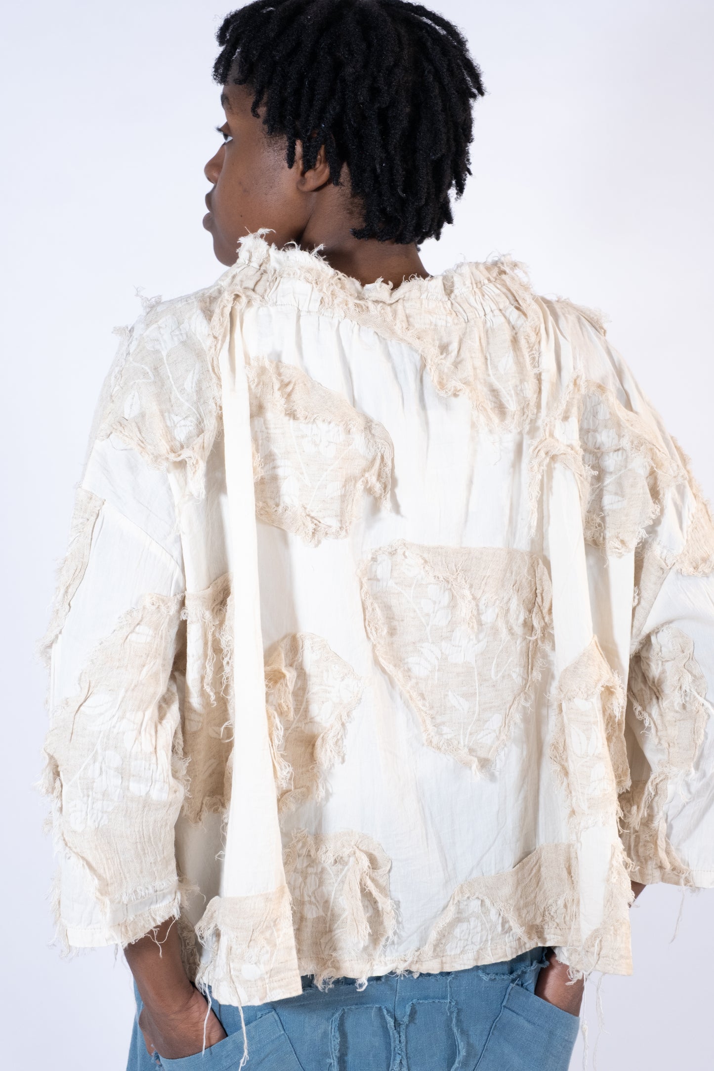 Flora Texture Cotton Button Up