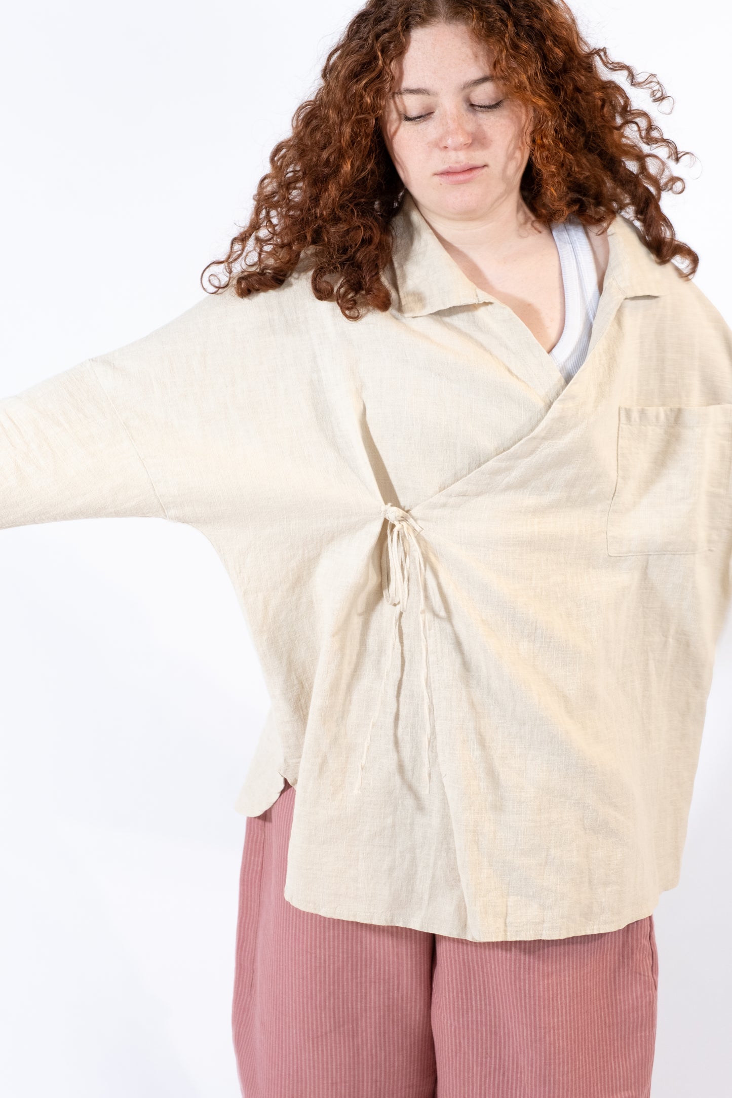 Wrap Short Cotton Jacket