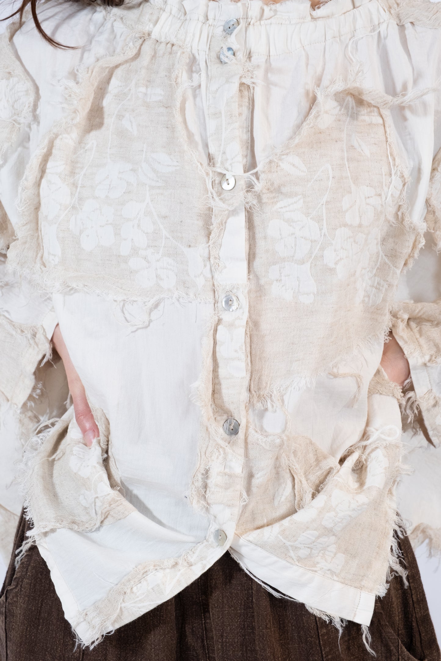 Flora Texture Cotton Button Up