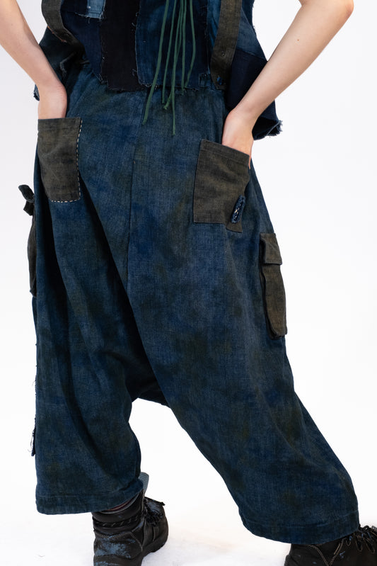 Gathered Patch Pants