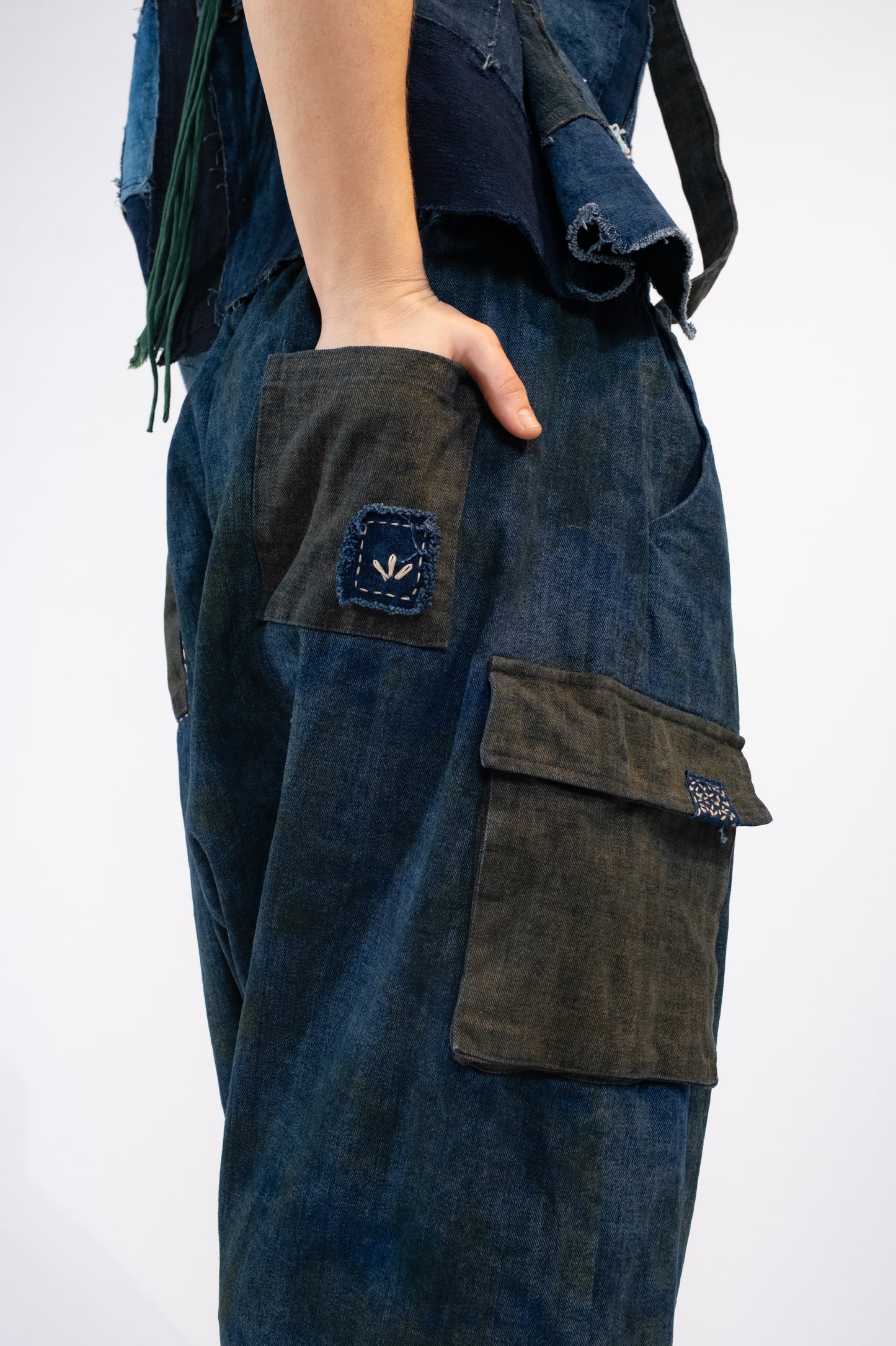 Gathered Patch Pants