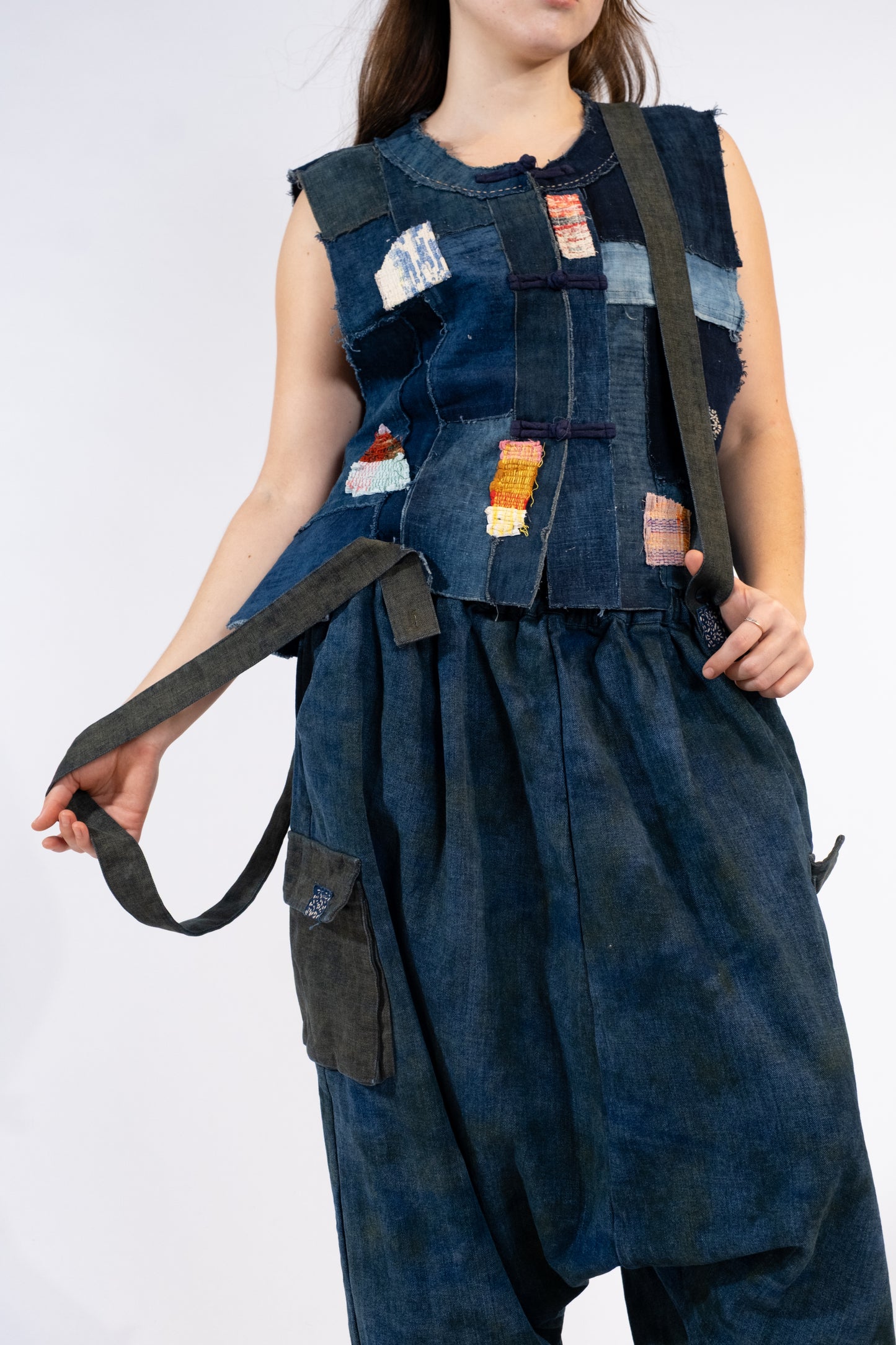 Gathered Patch Pants