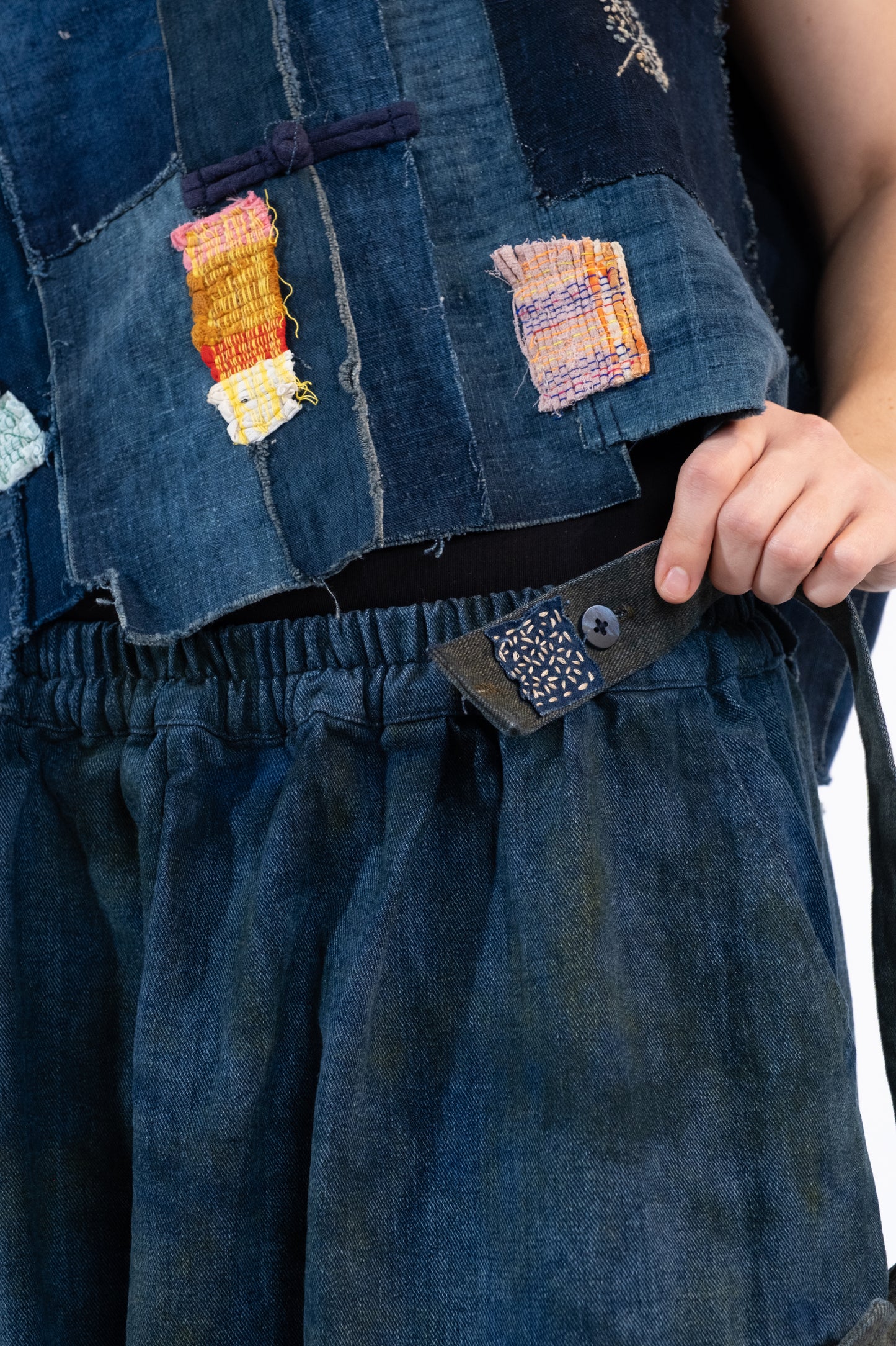 Gathered Patch Pants