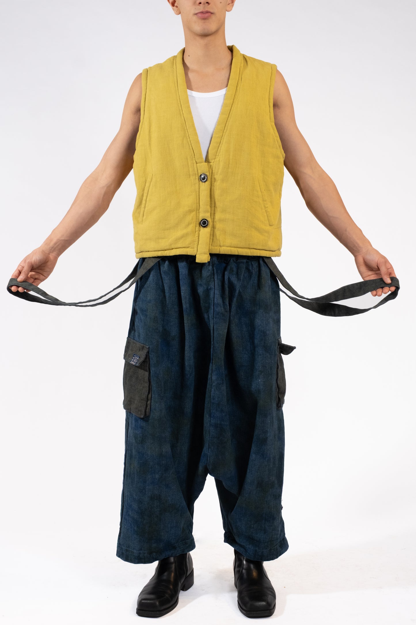Gathered Patch Pants