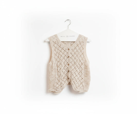 Crochet cotton vest