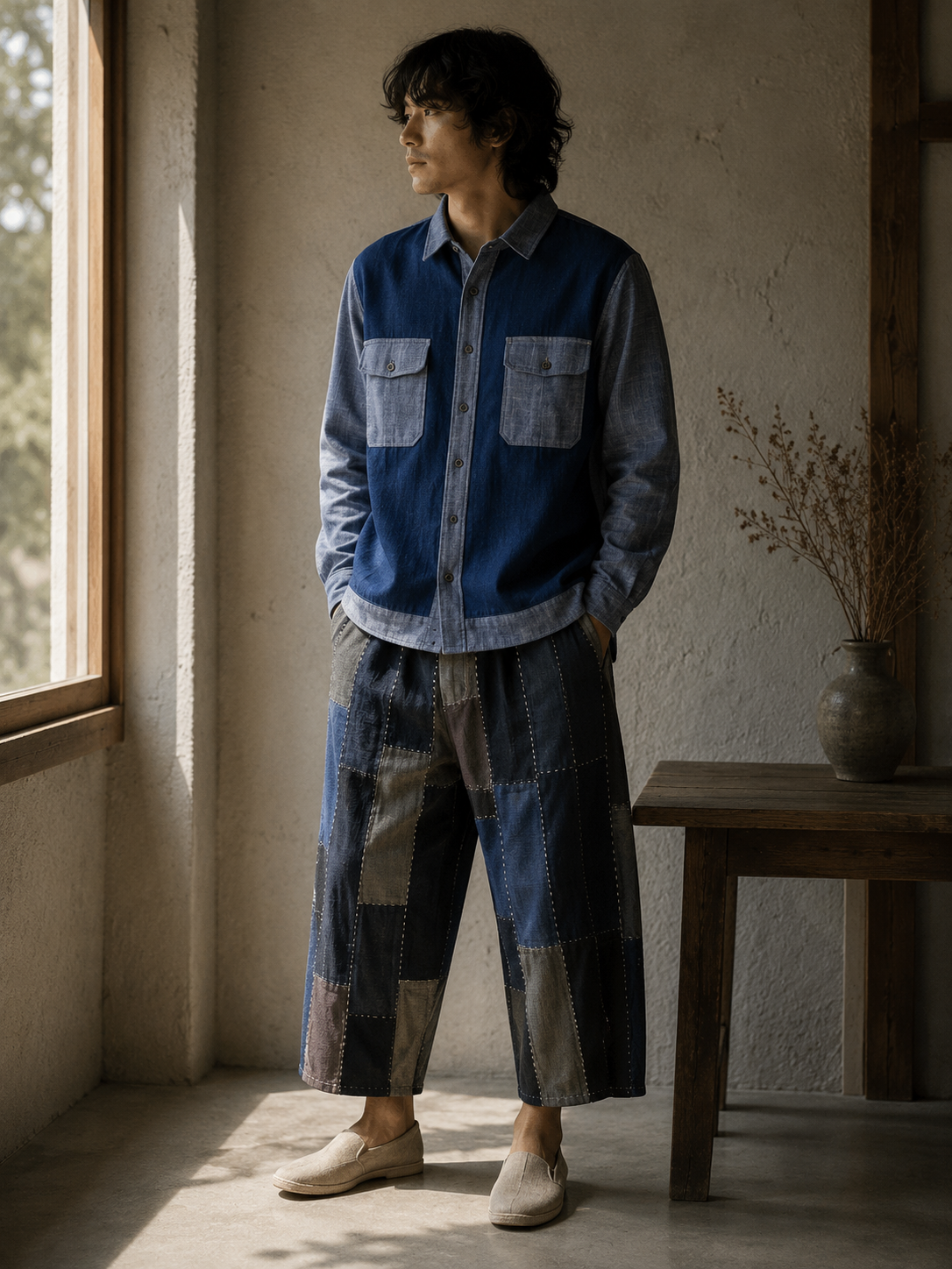 BCJ01 Indigo Utility Jacket