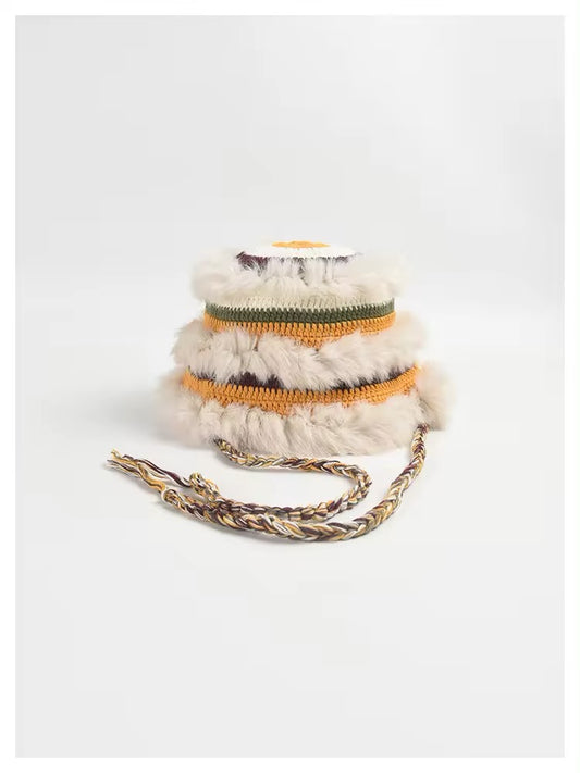 Crochet fluffy hat