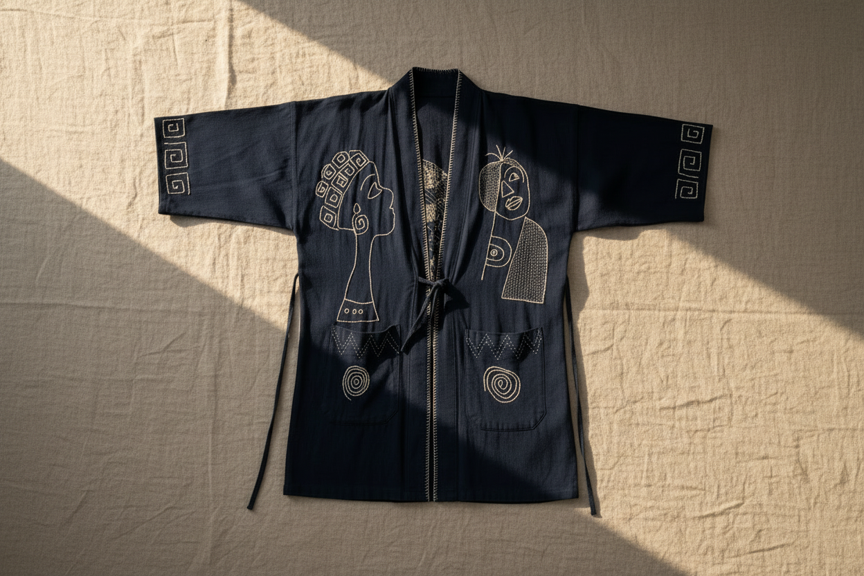 Embroidered Kimono